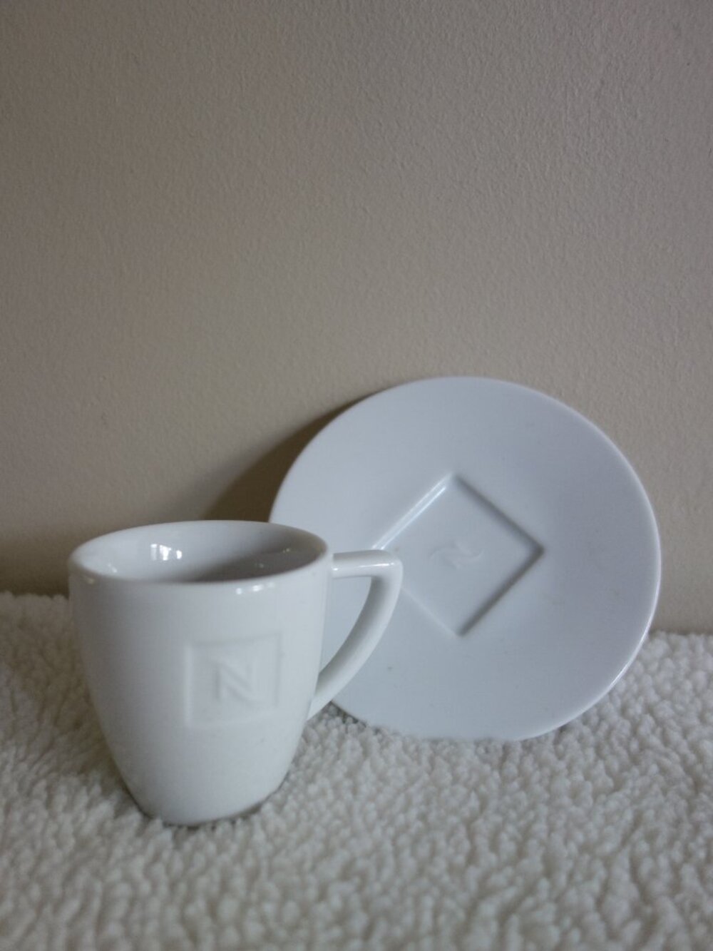 NESPRESSO White Porcelain Demitasse Espresso Cup & Saucer – German made